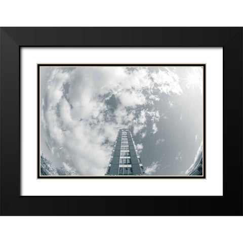 Tower in the Sky Black Modern Wood Framed Art Print with Double Matting by Lee, Judson