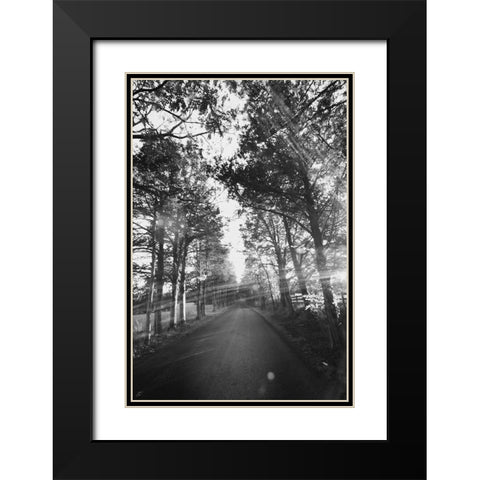 Country Road Black Modern Wood Framed Art Print with Double Matting by Lee, Judson