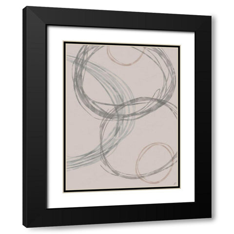 Lead Circles II Black Modern Wood Framed Art Print with Double Matting by Lee, Judson