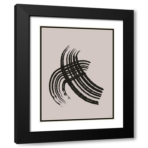 Hake Scrapes I Black Modern Wood Framed Art Print with Double Matting by Lee, Judson
