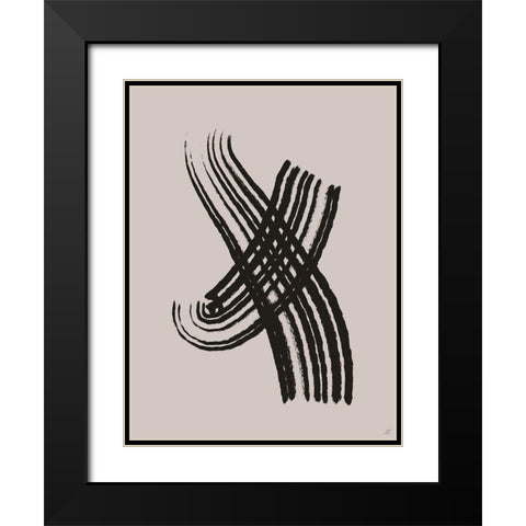 Hake Scrapes II Black Modern Wood Framed Art Print with Double Matting by Lee, Judson