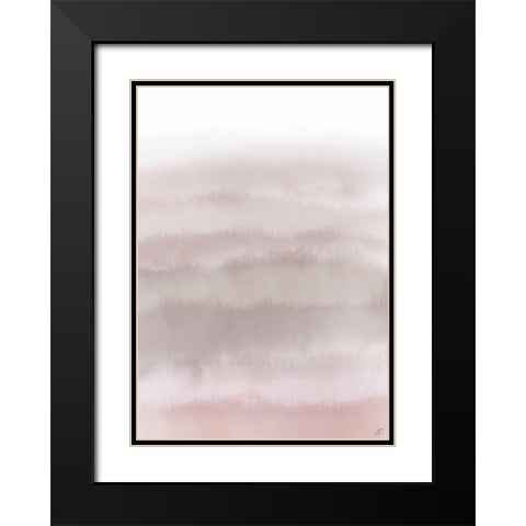 Pink Pastels Black Modern Wood Framed Art Print with Double Matting by Lee, Judson