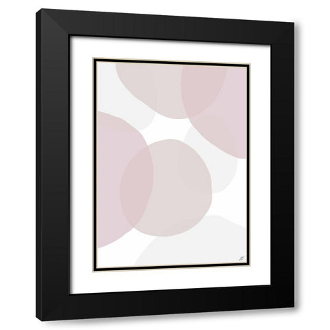 Pink Beach Glass Black Modern Wood Framed Art Print with Double Matting by Lee, Judson
