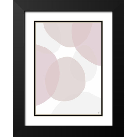 Pink Beach Glass Black Modern Wood Framed Art Print with Double Matting by Lee, Judson