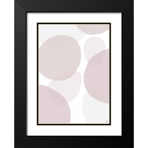 Pink Beach Glass III Black Modern Wood Framed Art Print with Double Matting by Lee, Judson