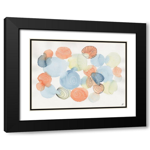 Watercolor and Shells II Black Modern Wood Framed Art Print with Double Matting by Lee, Judson