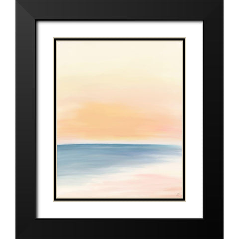 Soft Sunset Black Modern Wood Framed Art Print with Double Matting by Lee, Judson