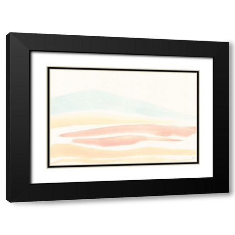 Peachy Soft Hills Black Modern Wood Framed Art Print with Double Matting by Lee, Judson