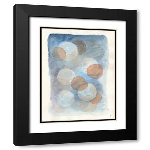 Many Moon Black Modern Wood Framed Art Print with Double Matting by Lee, Judson