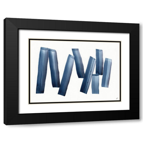 Line Leanings II Black Modern Wood Framed Art Print with Double Matting by Lee, Judson