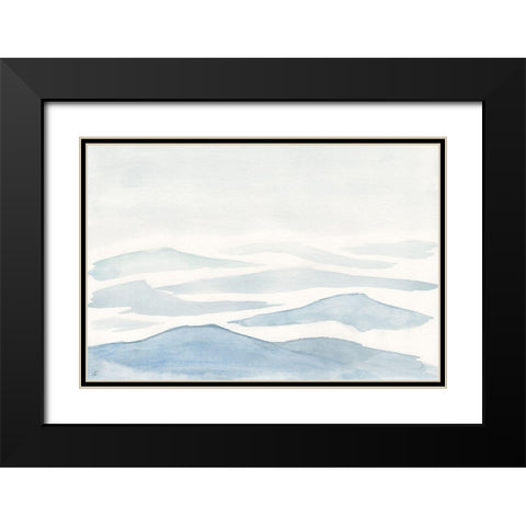 Smokey Hills Black Modern Wood Framed Art Print with Double Matting by Lee, Judson
