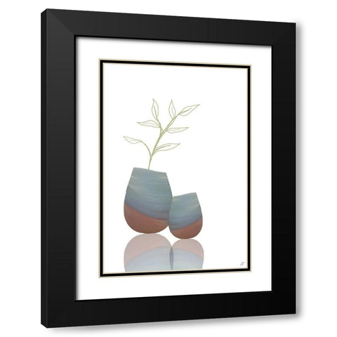 Sketchy Black Modern Wood Framed Art Print with Double Matting by Lee, Judson