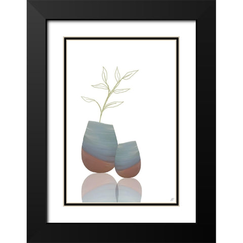 Sketchy Black Modern Wood Framed Art Print with Double Matting by Lee, Judson