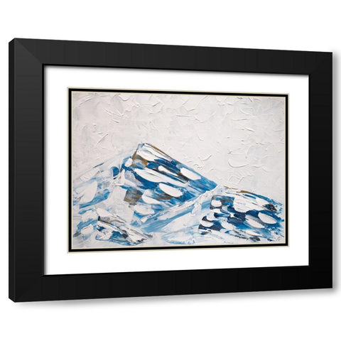 Blue and Gold Mountains Black Modern Wood Framed Art Print with Double Matting by Lee, Judson