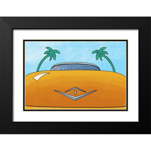 Ocean Drive Black Modern Wood Framed Art Print with Double Matting by Lee, Judson