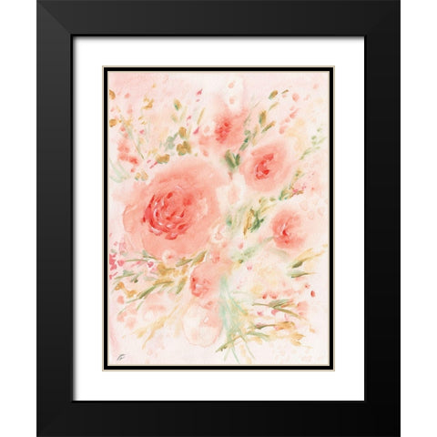 Loosely Floral Black Modern Wood Framed Art Print with Double Matting by Lee, Judson