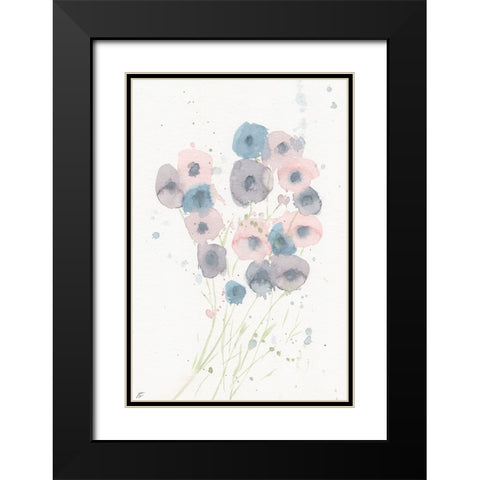 Cotton Candy Florals Black Modern Wood Framed Art Print with Double Matting by Lee, Judson