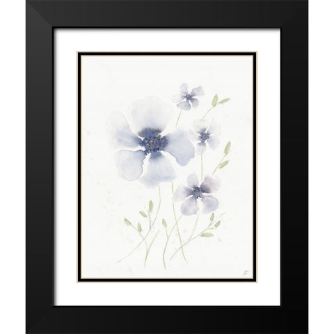 Blues and Grays Black Modern Wood Framed Art Print with Double Matting by Lee, Judson