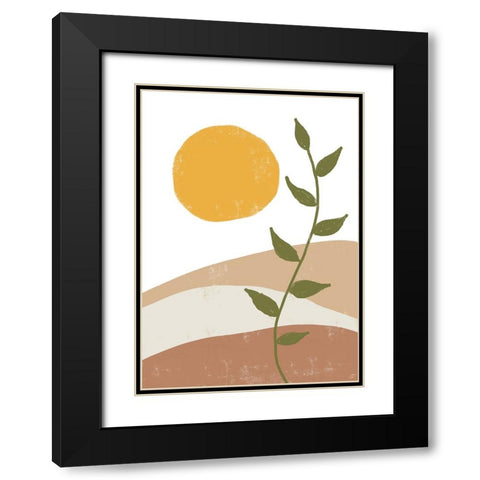 Sand Scape Black Modern Wood Framed Art Print with Double Matting by Lee, Judson