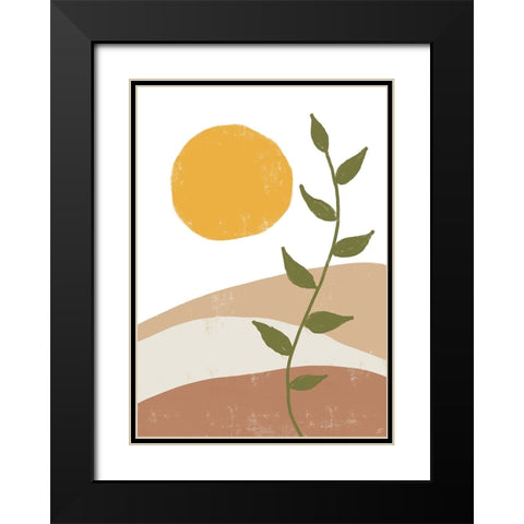 Sand Scape Black Modern Wood Framed Art Print with Double Matting by Lee, Judson