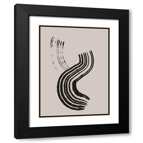 Hake Scrapes Black Modern Wood Framed Art Print with Double Matting by Lee, Judson