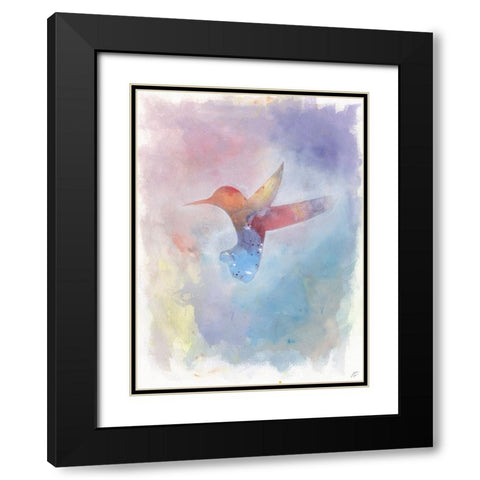 Hummingbird II Black Modern Wood Framed Art Print with Double Matting by Lee, Judson