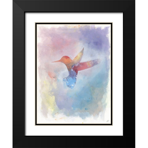 Hummingbird II Black Modern Wood Framed Art Print with Double Matting by Lee, Judson
