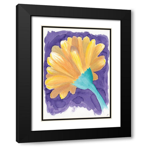 Vivid Flower Black Modern Wood Framed Art Print with Double Matting by Lee, Judson