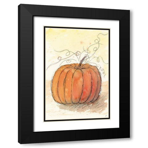 Fall Pumpkin Black Modern Wood Framed Art Print with Double Matting by Lee, Judson