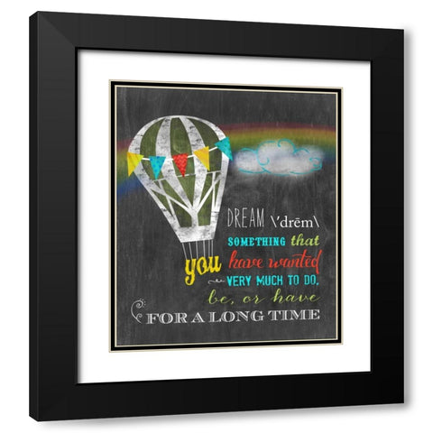 Dream Black Modern Wood Framed Art Print with Double Matting by Longfellow Designs