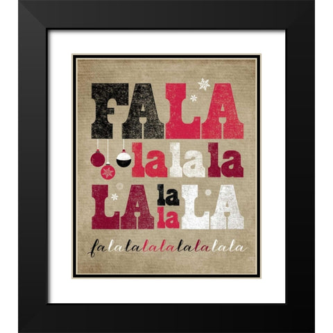 Falala Black Modern Wood Framed Art Print with Double Matting by Longfellow Designs