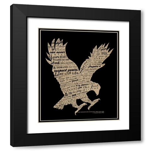 Eagle Kraft Black Modern Wood Framed Art Print with Double Matting by Longfellow Designs