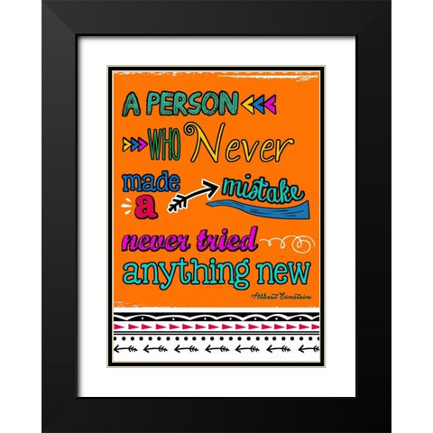 Mistake Black Modern Wood Framed Art Print with Double Matting by Longfellow Designs