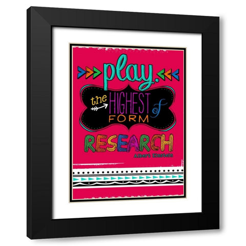 Research Black Modern Wood Framed Art Print with Double Matting by Longfellow Designs