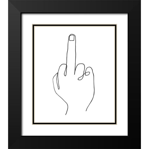 Bird Black Modern Wood Framed Art Print with Double Matting by Longfellow Designs