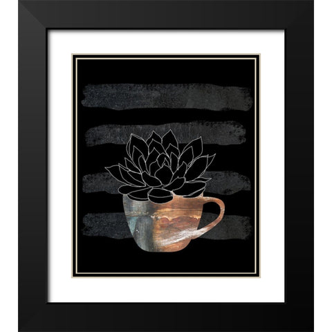 Scandiplant Black Modern Wood Framed Art Print with Double Matting by Longfellow Designs