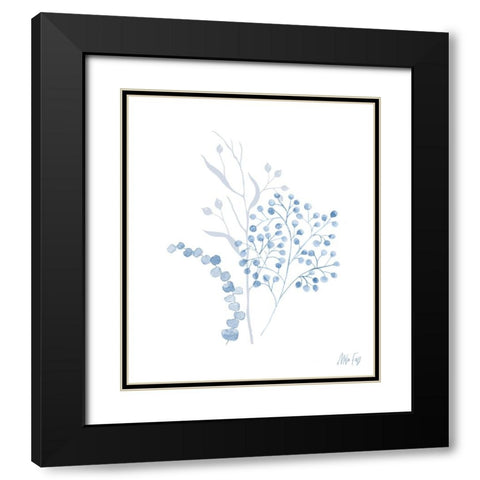 Branches II Black Modern Wood Framed Art Print with Double Matting by Fay, Mela