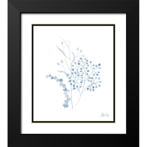 Branches II Black Modern Wood Framed Art Print with Double Matting by Fay, Mela