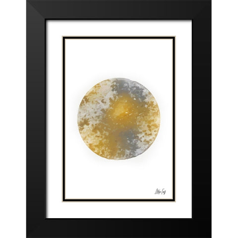 Jupiter Black Modern Wood Framed Art Print with Double Matting by Fay, Mela
