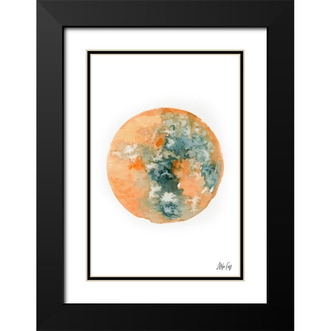 Mars Black Modern Wood Framed Art Print with Double Matting by Fay, Mela