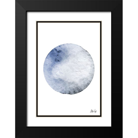 Pluto Black Modern Wood Framed Art Print with Double Matting by Fay, Mela
