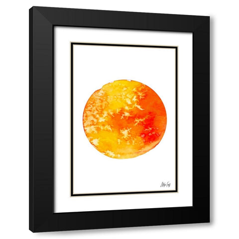 Sun Black Modern Wood Framed Art Print with Double Matting by Fay, Mela