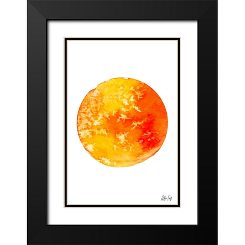 Sun Black Modern Wood Framed Art Print with Double Matting by Fay, Mela
