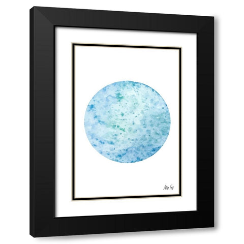 Uranus Black Modern Wood Framed Art Print with Double Matting by Fay, Mela