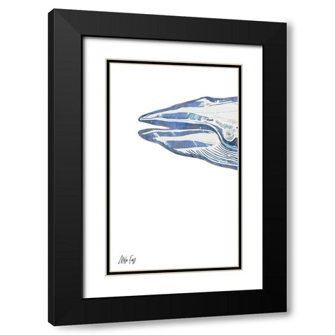 Whale I Black Modern Wood Framed Art Print with Double Matting by Fay, Mela