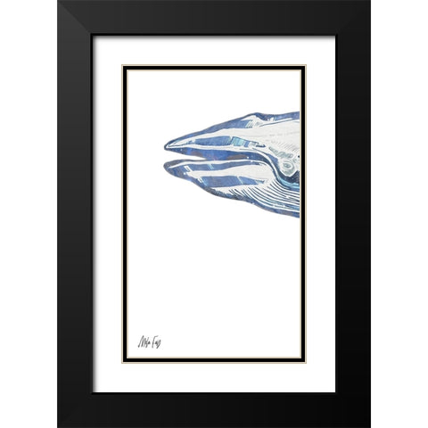Whale I Black Modern Wood Framed Art Print with Double Matting by Fay, Mela