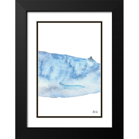 Whale II Black Modern Wood Framed Art Print with Double Matting by Fay, Mela