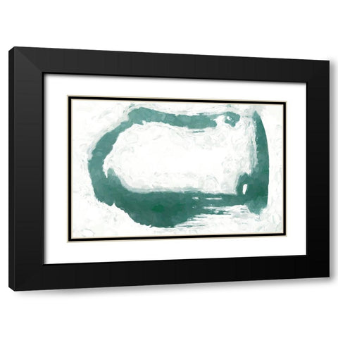 Shape Abstract I Black Modern Wood Framed Art Print with Double Matting by Fay, Mela