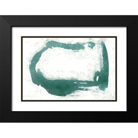 Shape Abstract I Black Modern Wood Framed Art Print with Double Matting by Fay, Mela