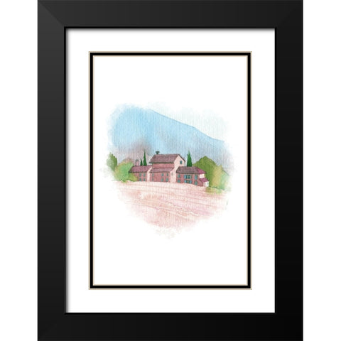 Landscape II Black Modern Wood Framed Art Print with Double Matting by Fay, Mela